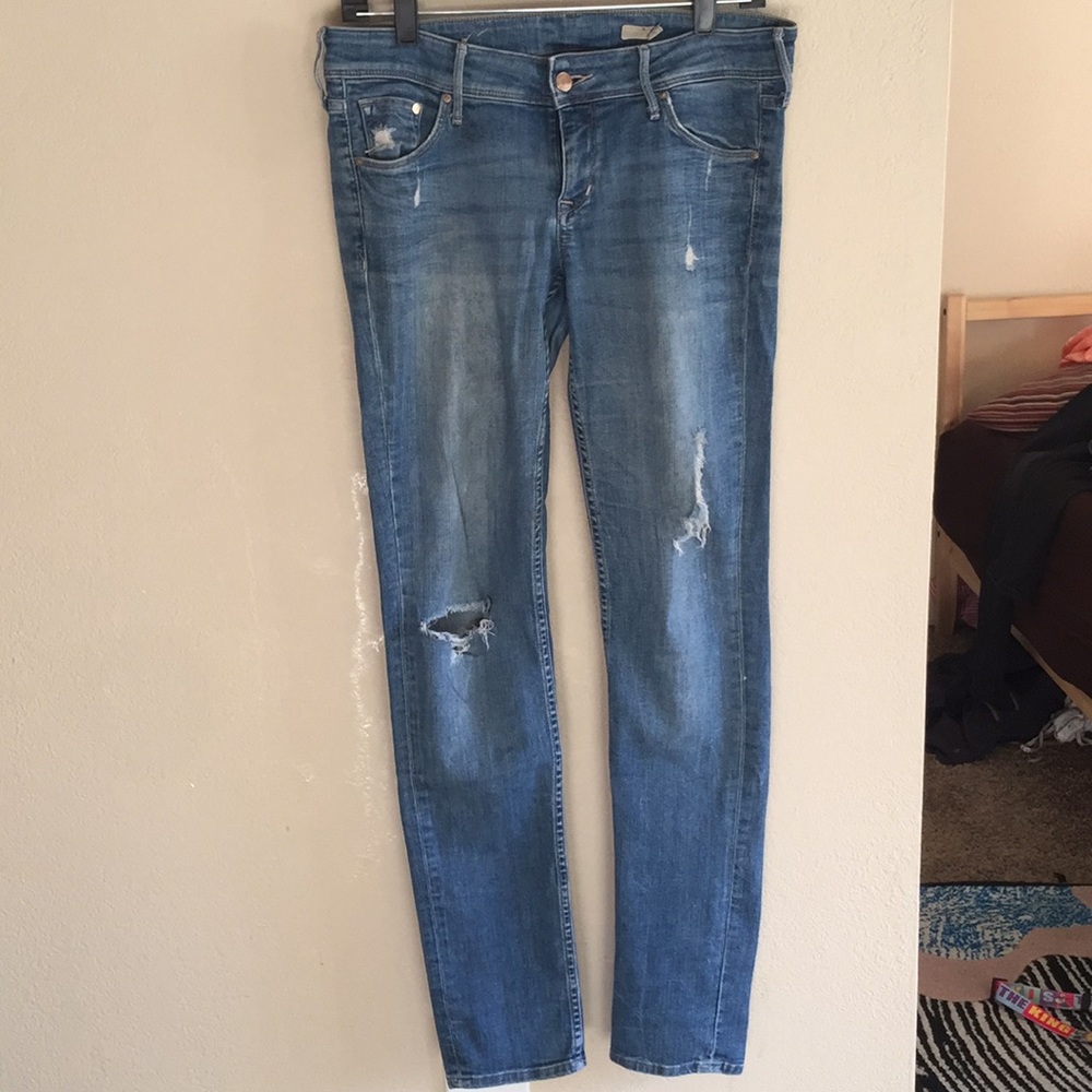 Distressed jeans